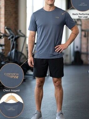 Copper Branded Activewear T-shirt Featuring DRY-CHARGE Technology XL Men's